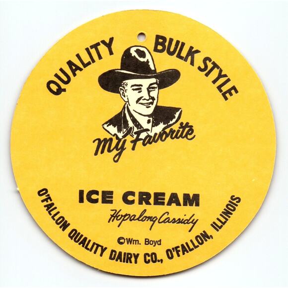 Hopalong Cassidy Ice Cream Hanger Mobile 1950s 2 Sided Cowboy Western Vintage - Picture 2 of 2